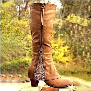 Elegante Stiefel Weinlese Hochhackig