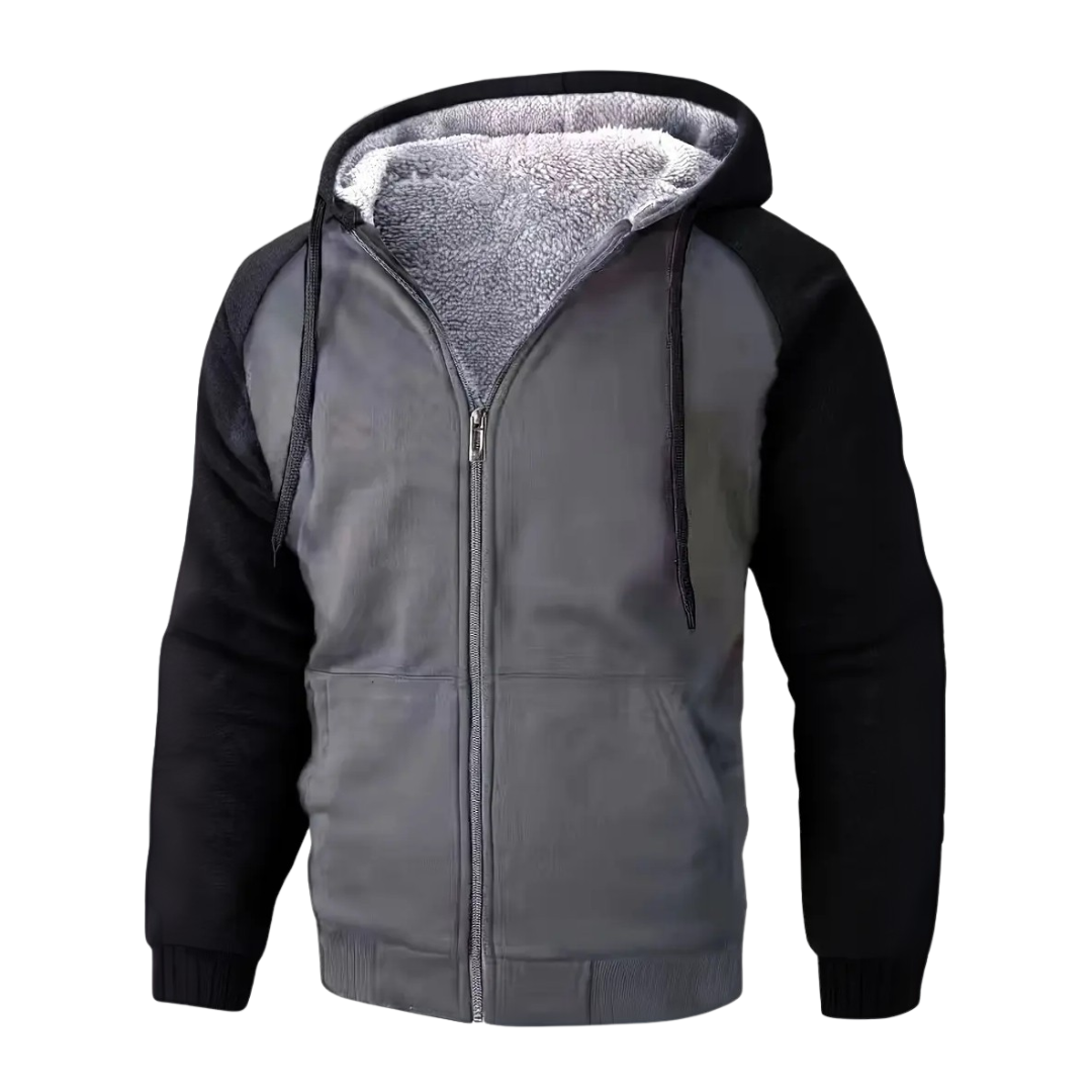 Herren Hoodie Sherpa Fleece Warm gefüttert