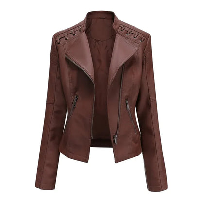 Frauen Lederjacke Frühling Modern Style