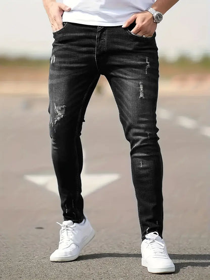 Röhrenjeans Männer Ripped Design