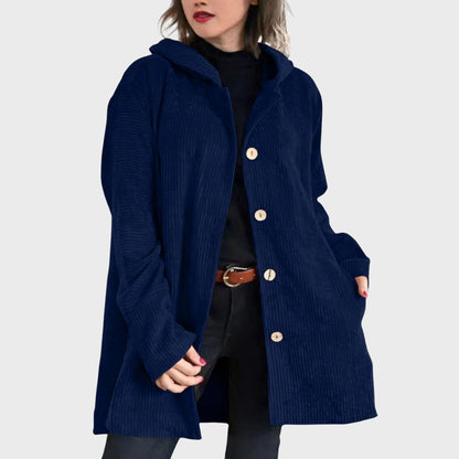 Kordjacke Damen Kapuze Bequem
