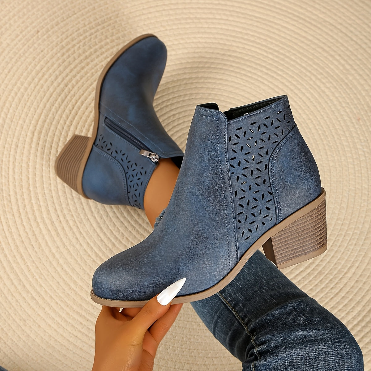 Damen Stiefeletten Bequem Mit Reißverschluss