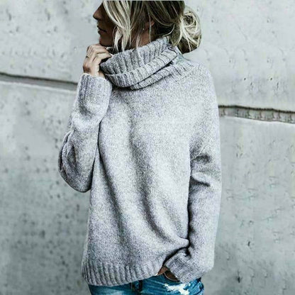 Warmes Strickkleid Rollkragen Design