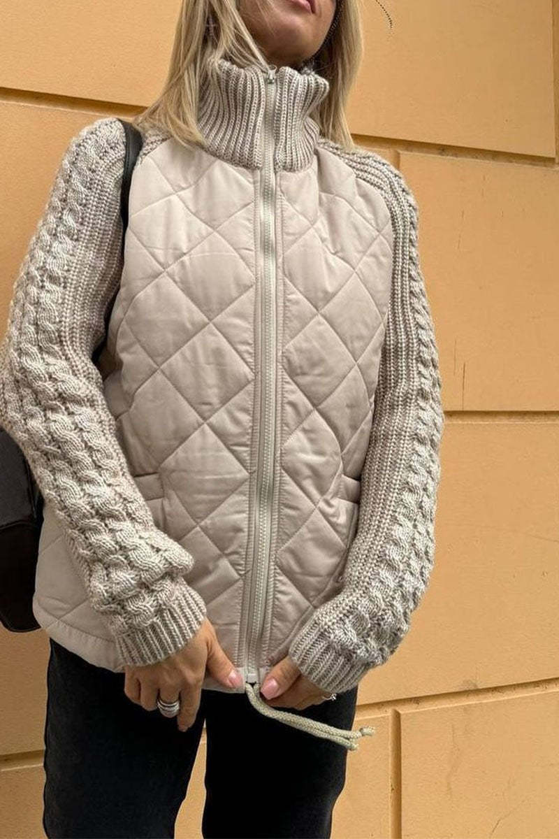 Stylische Unisex-Jacke Einfarbig Gestrickt - IdealeKleiden