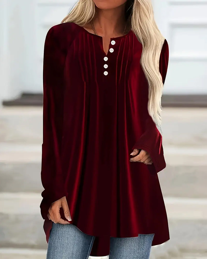 Frauen Oberteil Button Down Bluse