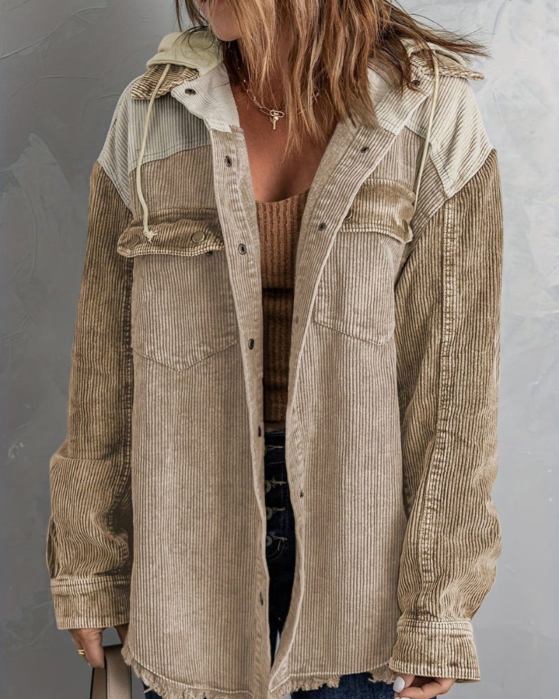 Modische Cordjacke Damen Stylisch
