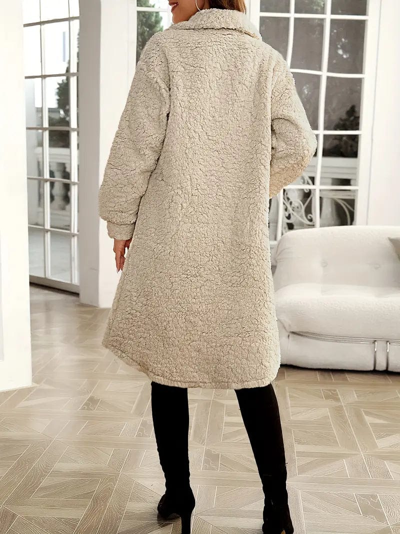 Langer Wintermantel Elegantes Design - IdealeKleiden