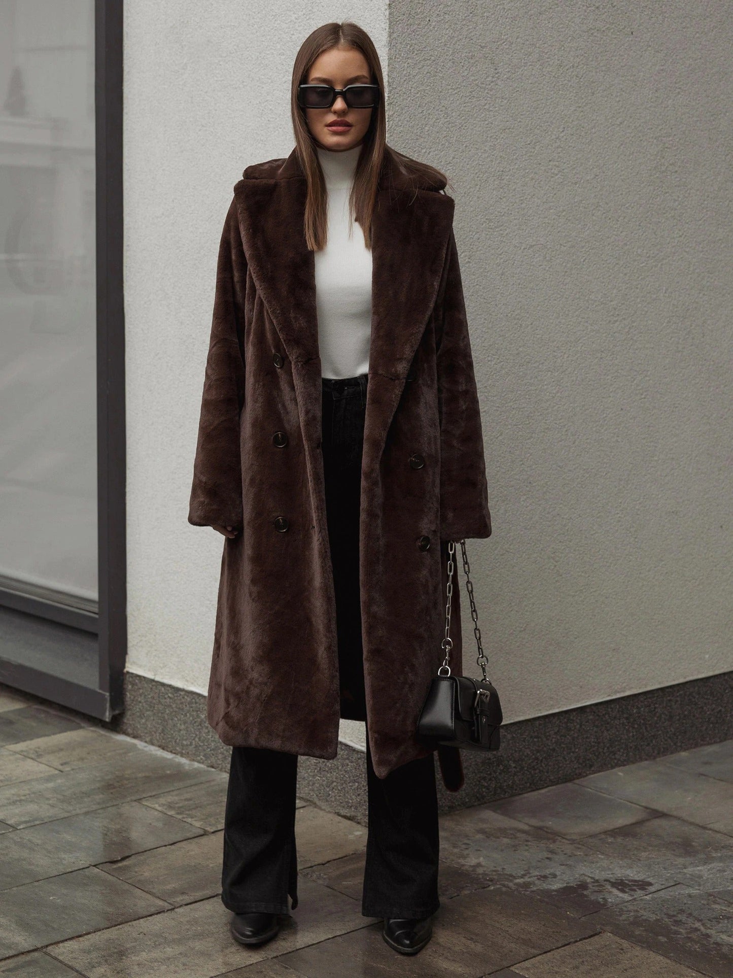 Eleganter Wintermantel Damen Lang