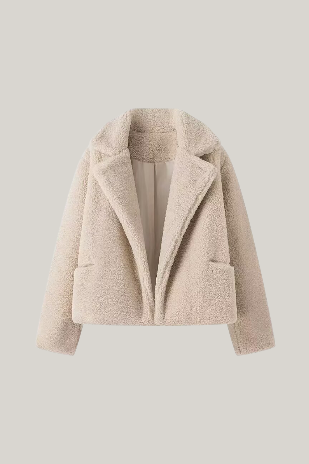 Weiche Teddyjacke Langarm Damen