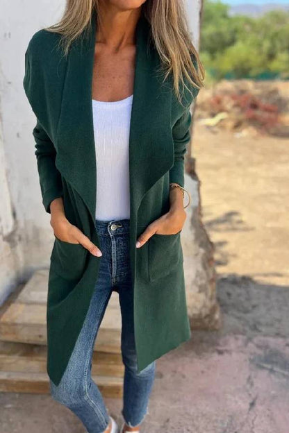 Modische Cardiganjacke Mittellang Damen
