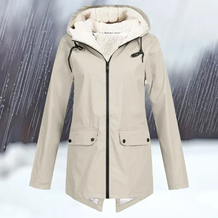 Wasserdichte Outdoor-Jacke Kapuze Warm Isoliert