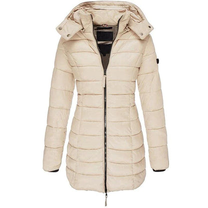 Damen Winterparka Lange Pufferjacke Mit Kapuze