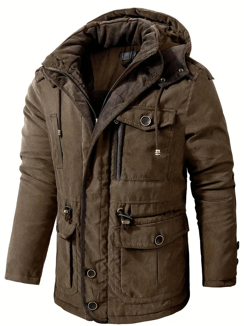 Herren Winterjacke Warm Kapuze