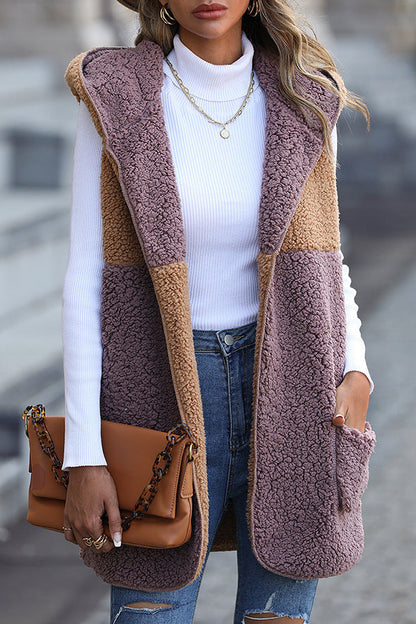 Moderne Cardigan Jacke Damen Velours Puff Ärmellos