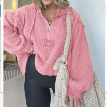 Herbst Pullover Unregelmäßiger Saum