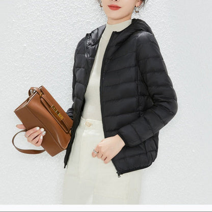Winterjacke Damen Daunenfüllung Mit Kapuze - IdealeKleiden