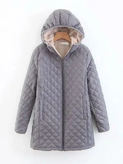 Warme Steppjacke Damen Kapuze
