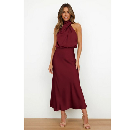 Damenkleid Halfterform Midilängig