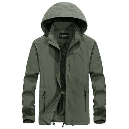 Wasserdichte Herren Outdoorjacke Mit Abnehmbarer Kapuze