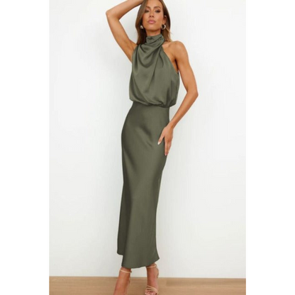 Damenkleid Halfterform Midilängig