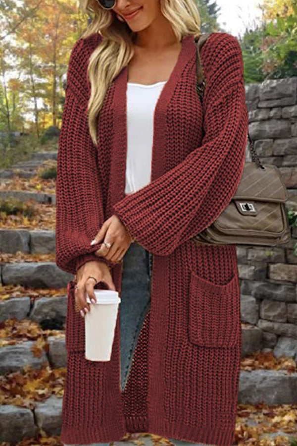 Oversized Cardigan Sweater Jacke Mit Taschen