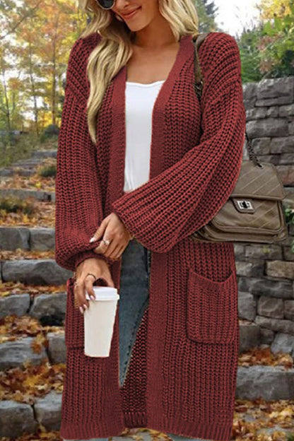 Oversized Cardigan Sweater Jacke Mit Taschen