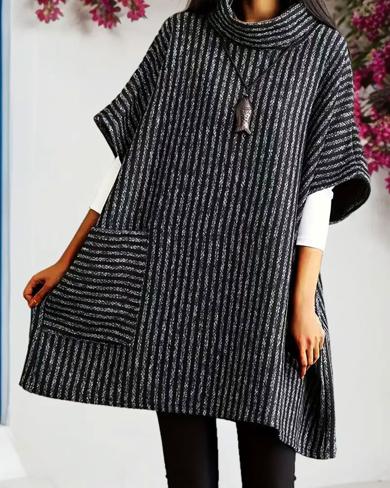 Klassisches Rollkragen-Sweater Grobgestrickt