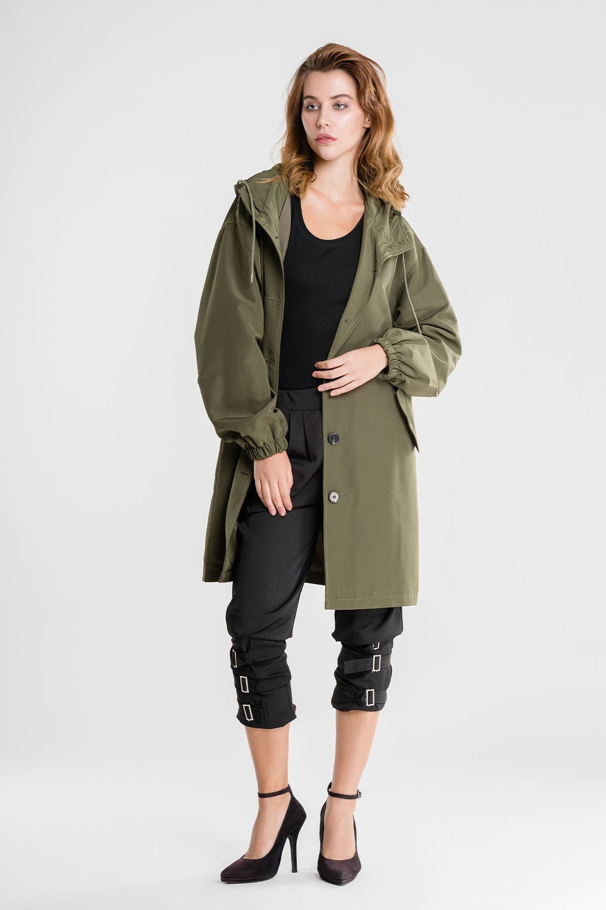 Große Regenjacke Damen Outdoor Wasserdicht Winddicht