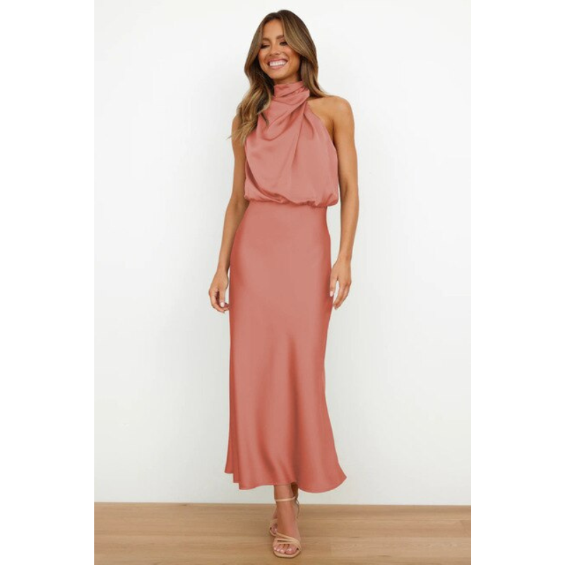 Damenkleid Halfterform Midilängig