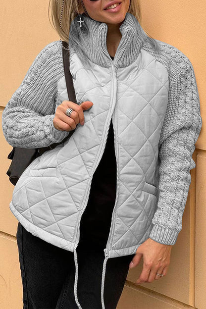 Stylische Unisex-Jacke Einfarbig Gestrickt