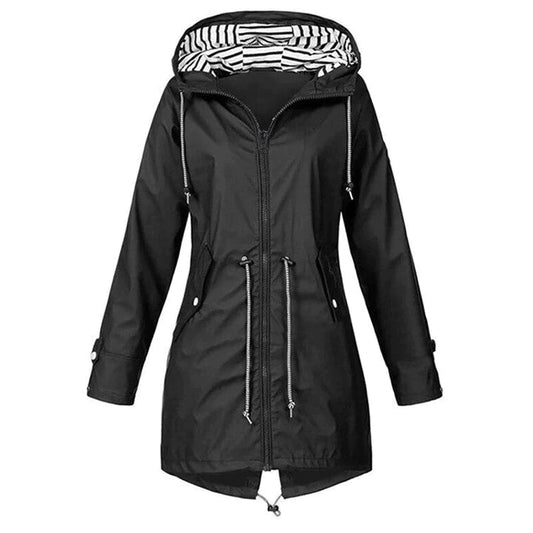 Wasserdichte Outdoor-Jacke Lang Verstellbar - IdealeKleiden