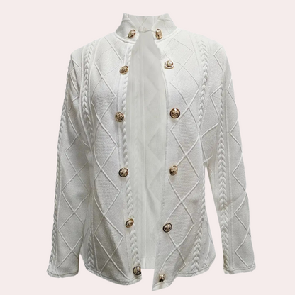 Eleganter Damen Wintermantel mit Knöpfen