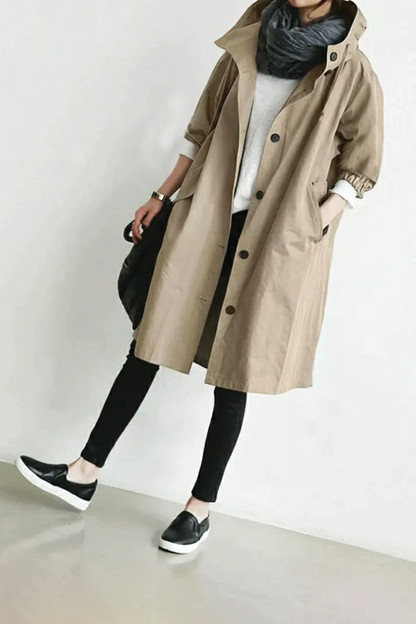 Stylisher Trenchcoat mit Kapuze