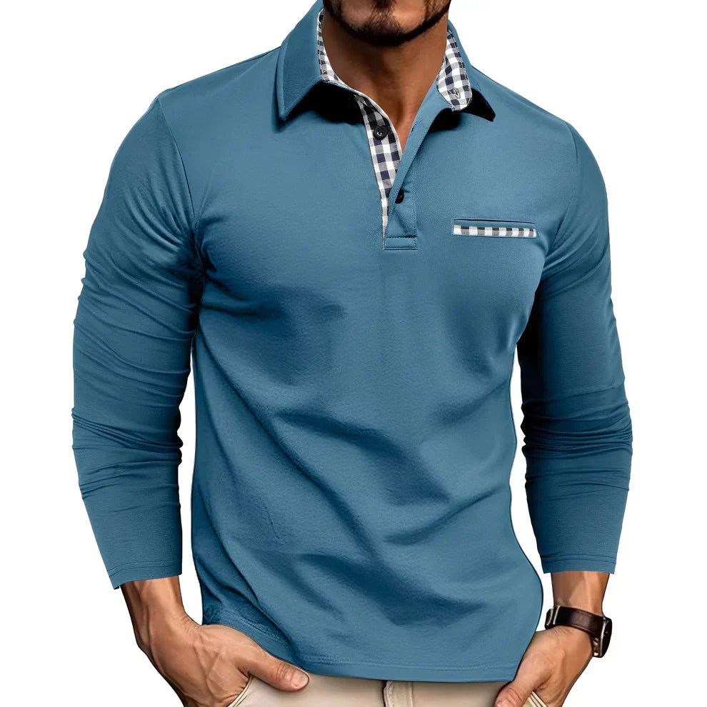 Herren Poloshirt Langarm Freizeitstyle