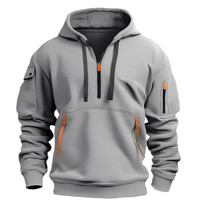 Herren Kapuzenpullover Sportlich Mit Reißverschluss