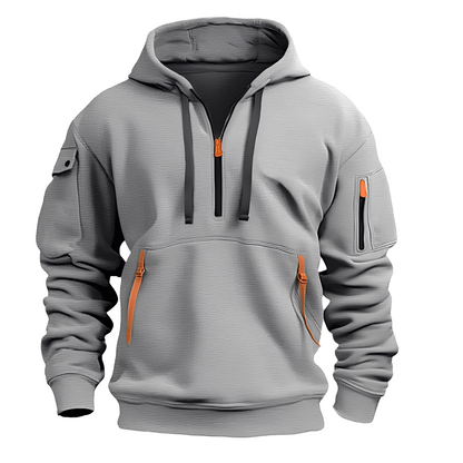 Bequemer Herren Hoodie mit Reißverschluss