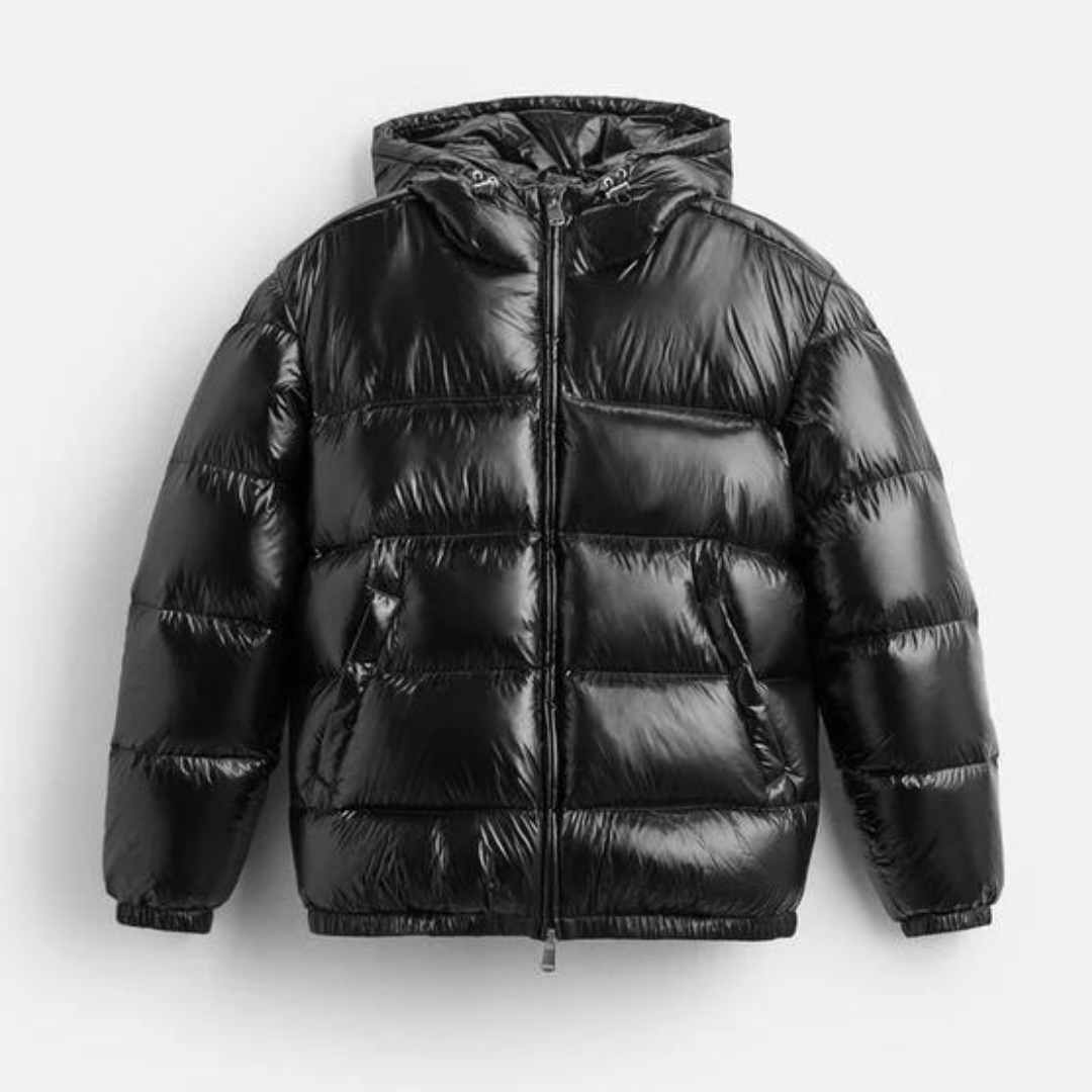 Herren Steppjacke Kurz Modisch Voluminös