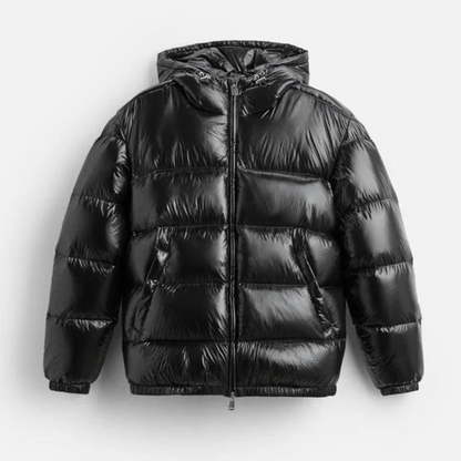 Herren Steppjacke Kurz Modisch Voluminös