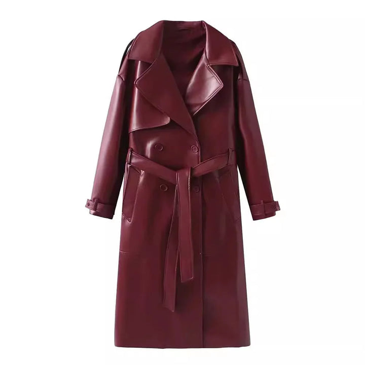Vegane Lederjacke Damen Elegant Schwarz