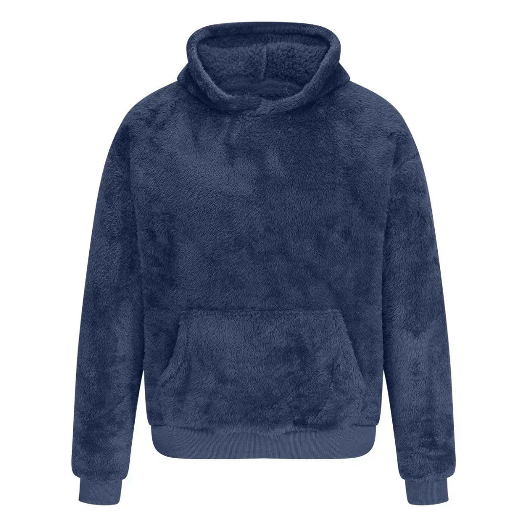 Weicher Flauschpullover mit Kapuze