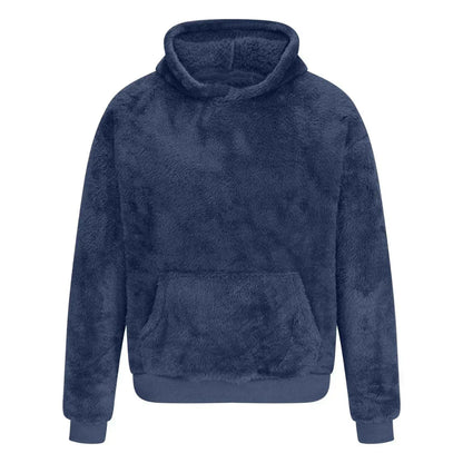 Weicher Flauschpullover mit Kapuze