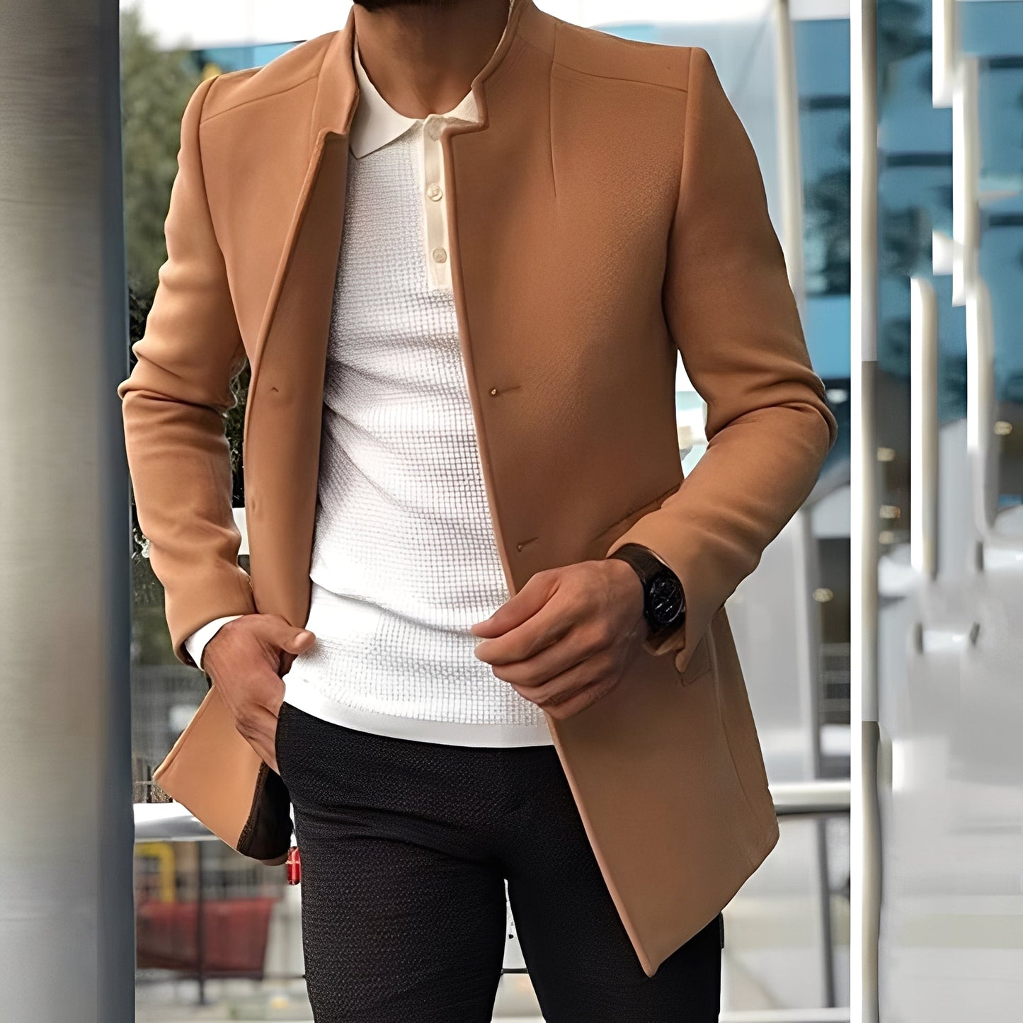 Elegante Herrenjacke Slim Fit Design