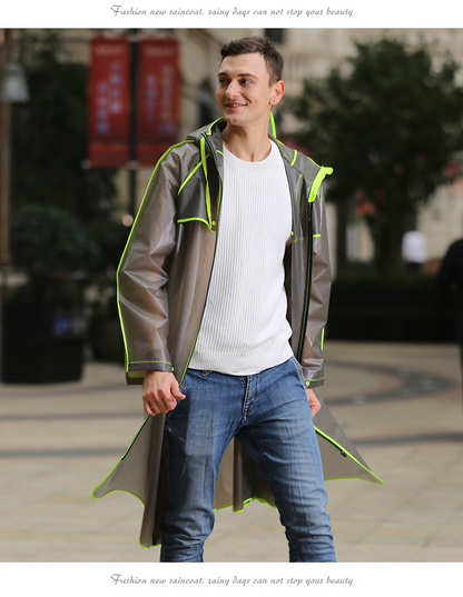 Herren Regenjacke Lang Waterproof