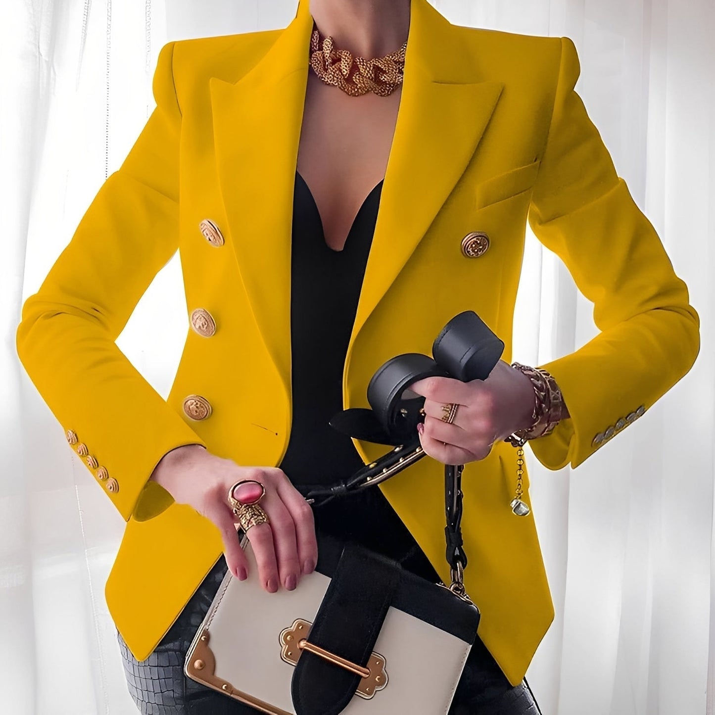 Eleganter Damenblazer mit Knöpfen Classic Design