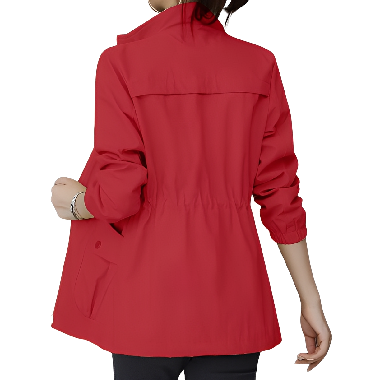 Modische Damenjacke mit verstellbarem Bund