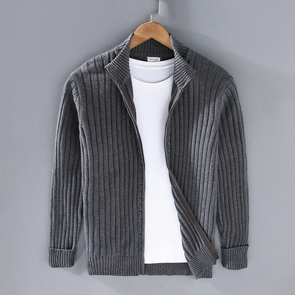 Herren Strickcardigan Reißverschluss Modern Casual