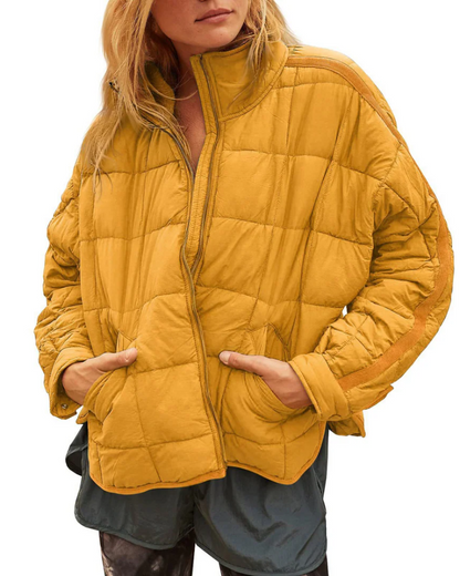 Leichte Pufferjacke Kompakt Reißverschluss Damen