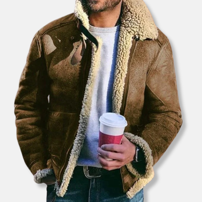 Leder Aviator Jacke Schaffell Futter