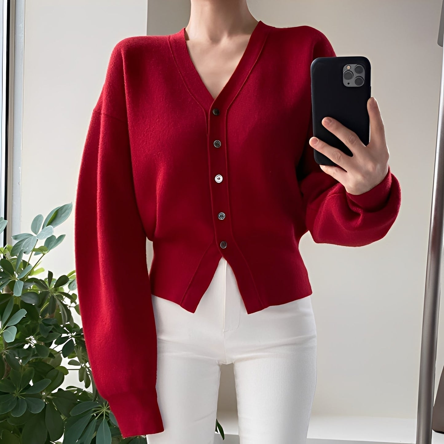 Elegante Strickjacke Damen Klassisches Design