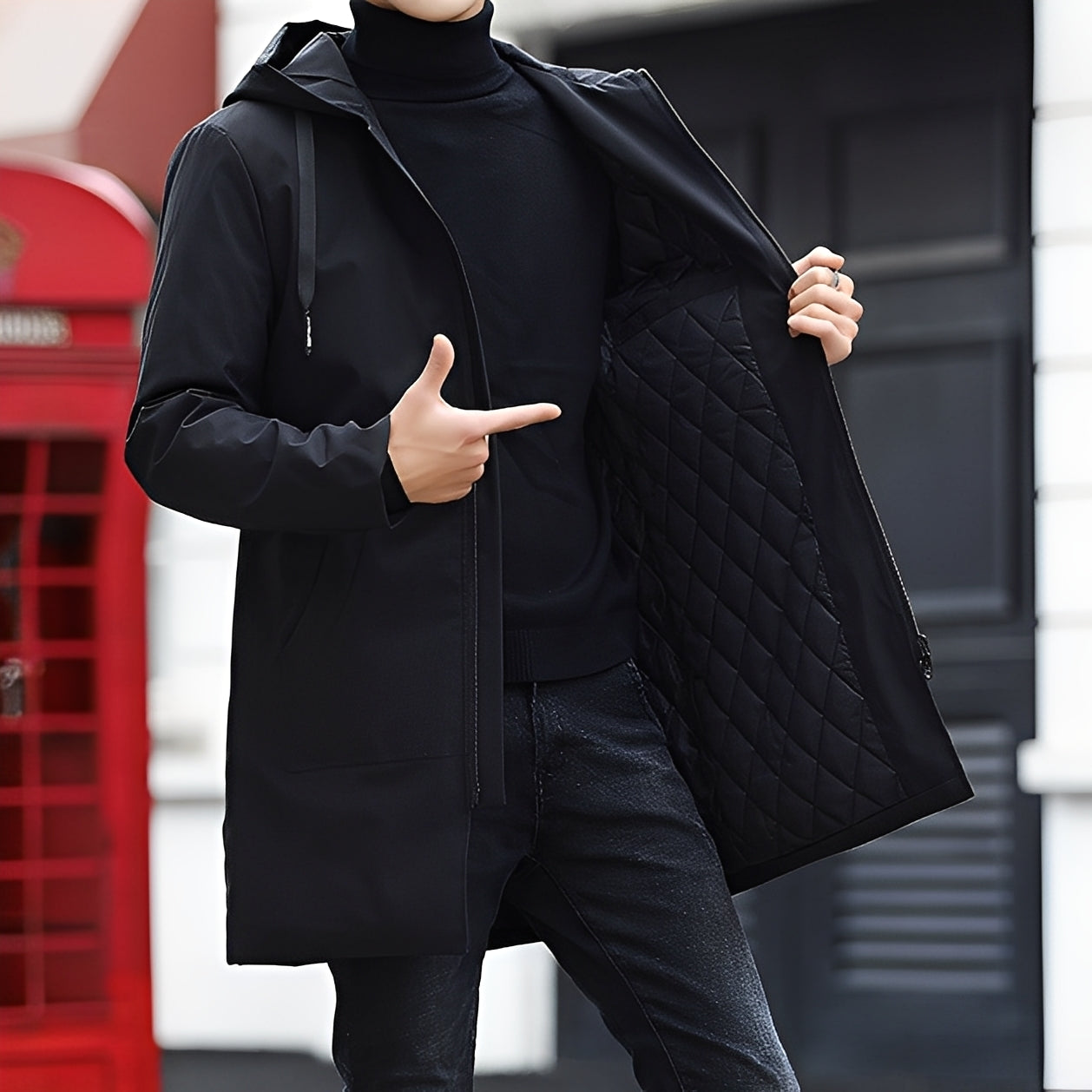Herren Winterjacke Wasserdicht Kapuze